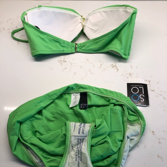 SOLO Swimwear Two Piece  Lime Bikini Set - Picture 6 of 7